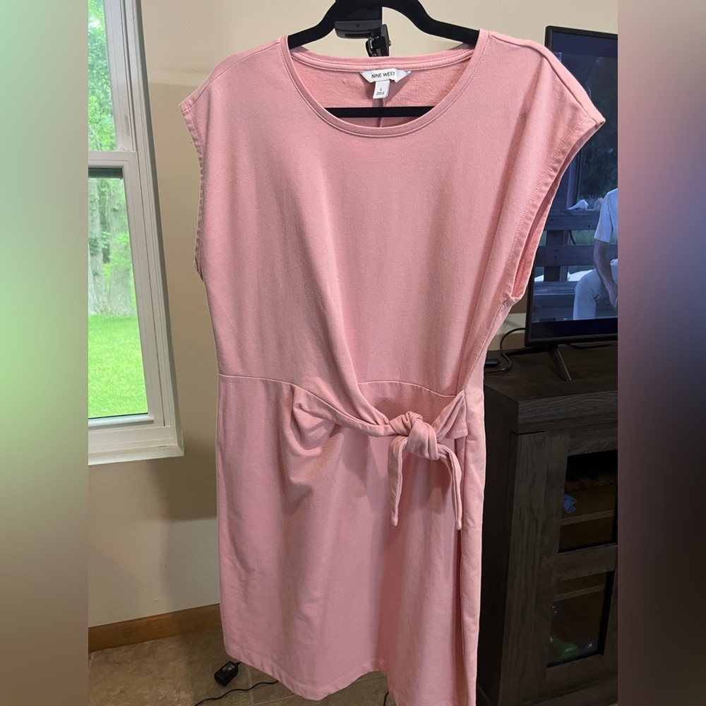 Nine West Pink Tie-Waist Mini Dress 2279